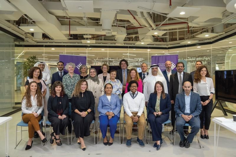 A group of people at AGF University Consortium for Quality Online Learning program founded by AGF collaborated with MoE & 9 leading universities in UAE