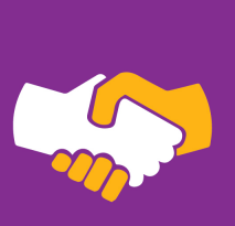 Icon of a map pointer with a region on a purple background symbolizing AGF reached above 18,000 beneficiaries spanning 21 countries across the Arab region.