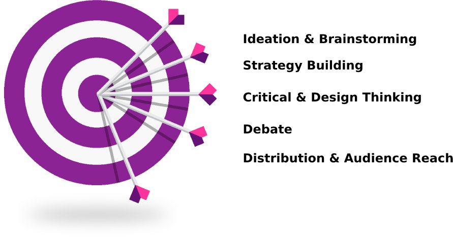 A purple target with arrows pointing towards it representing Siraj program empowering 300 Emirati youth with essential skills for job market readiness.