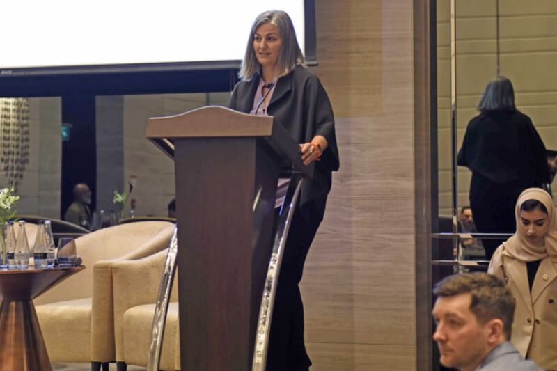 DR.Sonia Ben Jaafar remarking at the event:Ahmad Alotbi/Gulf News